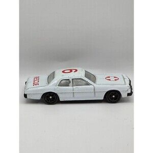 Vintage Unbranded Rescue Car Toy Diecast White Red '6' Classic Vehicle